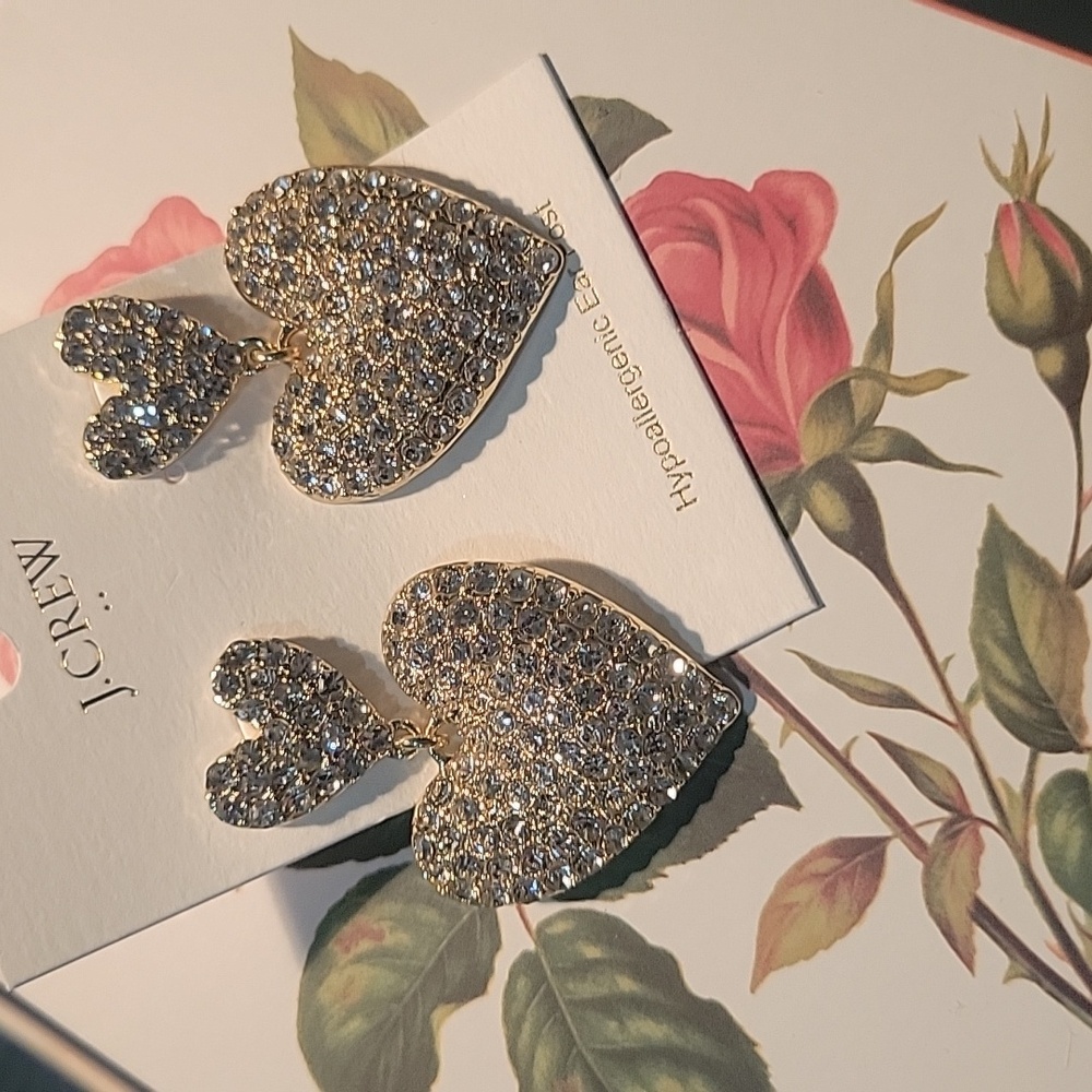 J. Crew Heart Earrings